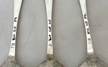 Six George II Hanoverian Pattern Silver Tablespoons. London 1733 Richard Gosling. 12.1 troy ounces.