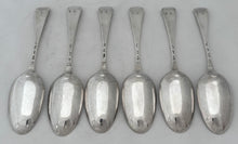 Six George II Hanoverian Pattern Silver Tablespoons. London 1733 Richard Gosling. 12.1 troy ounces.