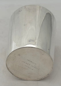 19th Century Silver Plated Beaker. Thomas, New Bond Street, London.