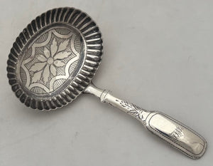 George III Silver Caddy Spoon. Birmingham 1816.