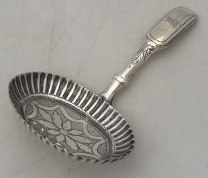 George III Silver Caddy Spoon. Birmingham 1816.