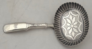 George III Silver Caddy Spoon. Birmingham 1816.