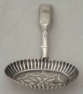 George III Silver Caddy Spoon. Birmingham 1816.