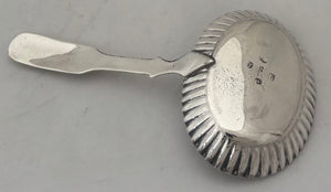 George III Silver Caddy Spoon. Birmingham 1816.
