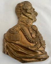 The Duke of Wellington Gilt Metal Portrait Profile Bust.