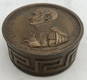 Death of the Duke of Wellington Obverse of the 1852 Allen & Moore Medal Paperweight.