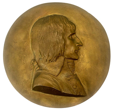 General Bonaparte Bronze Portrait Profile Plaque, After Louis Simon Boizot.