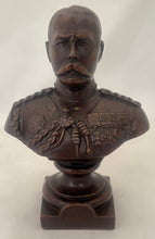 Field Marshal Kitchener, 1st Earl Kitchener, Bronzed Spelter Bust, circa 1915.