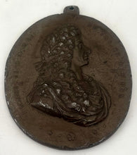James II (1633 - 1701) Uniface Portrait Profile Bust Medallion.