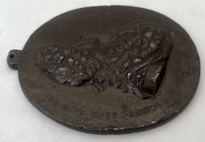 James II (1633 - 1701) Uniface Portrait Profile Bust Medallion.