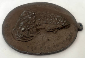 James II (1633 - 1701) Uniface Portrait Profile Bust Medallion.