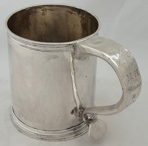 William III Silver Britannia Standard Armorial Quart Tankard. London 1698 Thomas Parr I. 15 troy ounces.