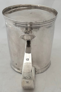 William III Silver Britannia Standard Armorial Quart Tankard. London 1698 Thomas Parr I. 15 troy ounces.