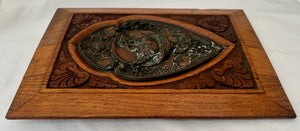 'Made From The Old Foudroyant' Oak Plaque & Copper Shield.
