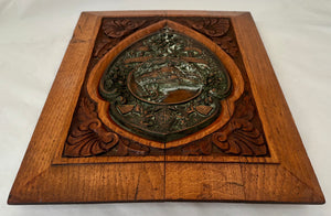 'Made From The Old Foudroyant' Oak Plaque & Copper Shield.