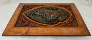 'Made From The Old Foudroyant' Oak Plaque & Copper Shield.
