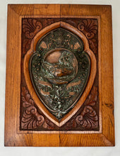 'Made From The Old Foudroyant' Oak Plaque & Copper Shield.
