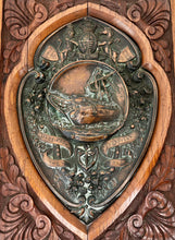 'Made From The Old Foudroyant' Oak Plaque & Copper Shield.