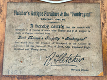 'Made From The Old Foudroyant' Oak Plaque & Copper Shield.