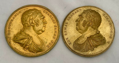 Charles James Fox Gilt Copper Clichés of the 1806 Medal by T. Webb for Thomason & Jones.