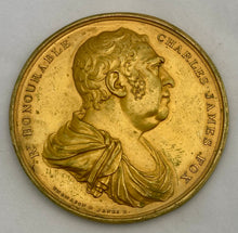 Charles James Fox Gilt Copper Clichés of the 1806 Medal by T. Webb for Thomason & Jones.