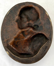 Oliver Cromwell, Lord Protector, Bronze Portrait Profile Bust.