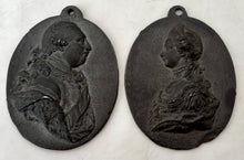 George III & Queen Charlotte Portrait Profile Plaques.