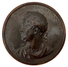 George IV Coronation Patinated Copper Cliche Medallion, After Rundell, Bridge and Rundell, circa 1821.
