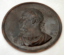 George IV Coronation Patinated Copper Cliche Medallion, After Rundell, Bridge and Rundell, circa 1821.