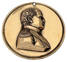 Napoleon Bonaparte Gilt Metal Portrait Profile Bust Roundel.