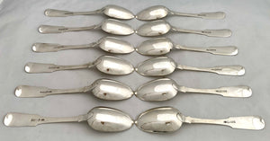 Georgian, George IV, Twelve Scottish Silver Tablespoons. Edinburgh 1822 Alexander Henderson. 31 troy ounces.