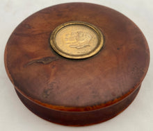Napoleon Bonaparte, Marie Louise & the Roi de Rome Gilt Medalet Wooden Snuff Box.