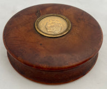 Napoleon Bonaparte, Marie Louise & the Roi de Rome Gilt Medalet Wooden Snuff Box.