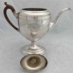 Georgian, George III, Old Sheffield Plate Pedestal Coffee Pot, Circa 1810.