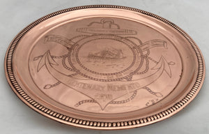 'Nelson's Victory' 1805 - 1905 Centenary Salver, Made With HMS Victory Copper.