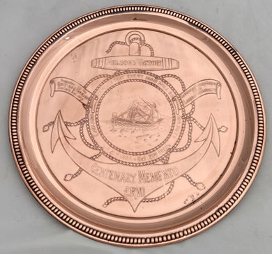 'Nelson's Victory' 1805 - 1905 Centenary Salver, Made With HMS Victory Copper.