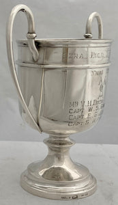 17th Cavalry British Indian Army Silver Trophy Cup. Hamilton & Co. 8.3 troy ounces.