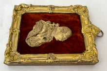 George III Early 19th Century Gilt Metal Portrait Profile Bust.