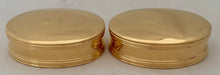 Pair of George I Style Silver Gilt, Britannia Standard, Oval Tobacco Boxes. London 1968 Collingwood & Co. 10.6 troy ounces.