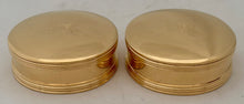 Pair of George I Style Silver Gilt, Britannia Standard, Oval Tobacco Boxes. London 1968 Collingwood & Co. 10.6 troy ounces.