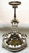 Victorian Silver Plated & Cut Glass Centrepiece with Mirrored Plateau. Henry Wilkinson & Co. of Sheffield,  circa 1850 - 1870.