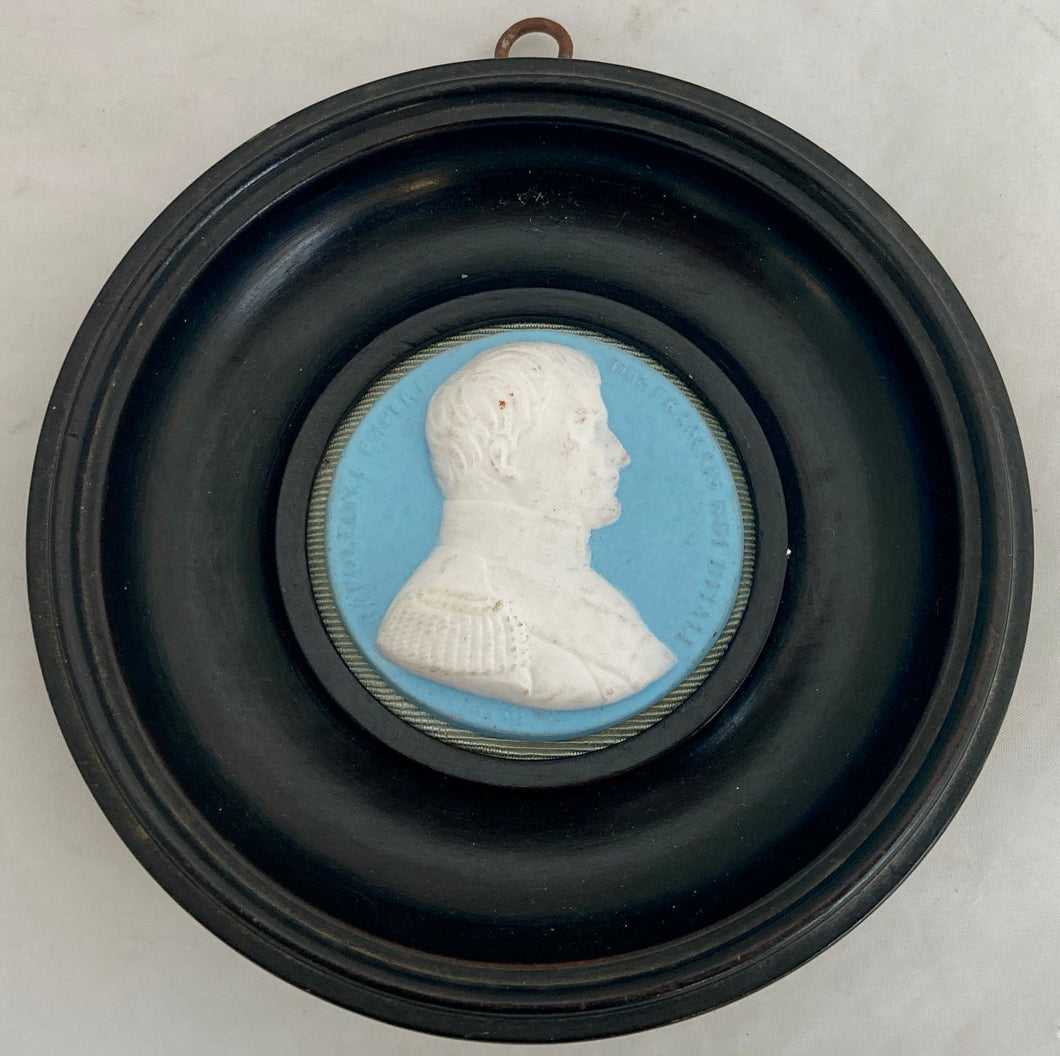 19th Century Napoleon Bonaparte Portrait Profile Jasperware Cameo Roundel.