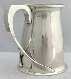 Indian Colonial Arts & Crafts Silver Tankard of Polo Interest. Cooke & Kelvey, Calcutta. 14.1 troy ounces.