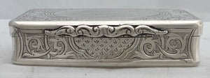 Victorian Royal Engineers Silver Table Snuff Box. Birmingham 1866, Colen Hewer Cheshire. 5.9 troy ounces.