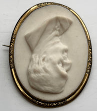 Duke of Wellington Parian Portrait Plaque Brooch, After William Boyton Kirk RHA, for W. H. Kerr & Co.