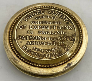 Prince Albert Portrait Profile Medal Box, After George Dowler: 1862 Great London Exposition.