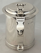 Charles II Style Silver Lidded Tankard. London 1912 Holland, Aldwinckle & Slater. 23 troy ounces.