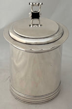 Charles II Style Silver Lidded Tankard. London 1912 Holland, Aldwinckle & Slater. 23 troy ounces.