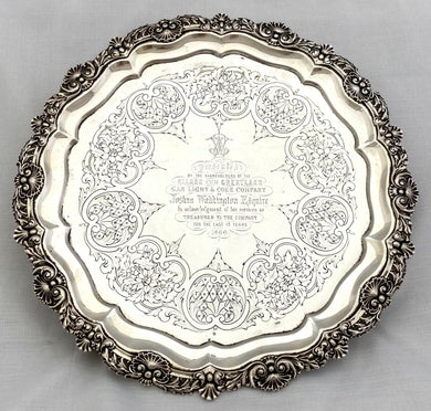 Georgian, George IV, Scottish Silver Salver. Glasgow 1822 Robert Gray & Son. 53 troy ounces.