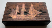 HMS Chichester 19th Century Copper on Wood Printing Block.